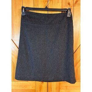 French Connection Skirt 2 Charcoal Wool Cashmere Blend Midi A Line  (4642)